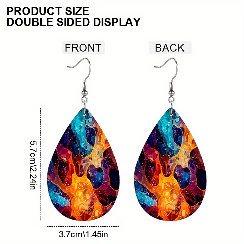 Creative Colorful Water Flowing Earrings